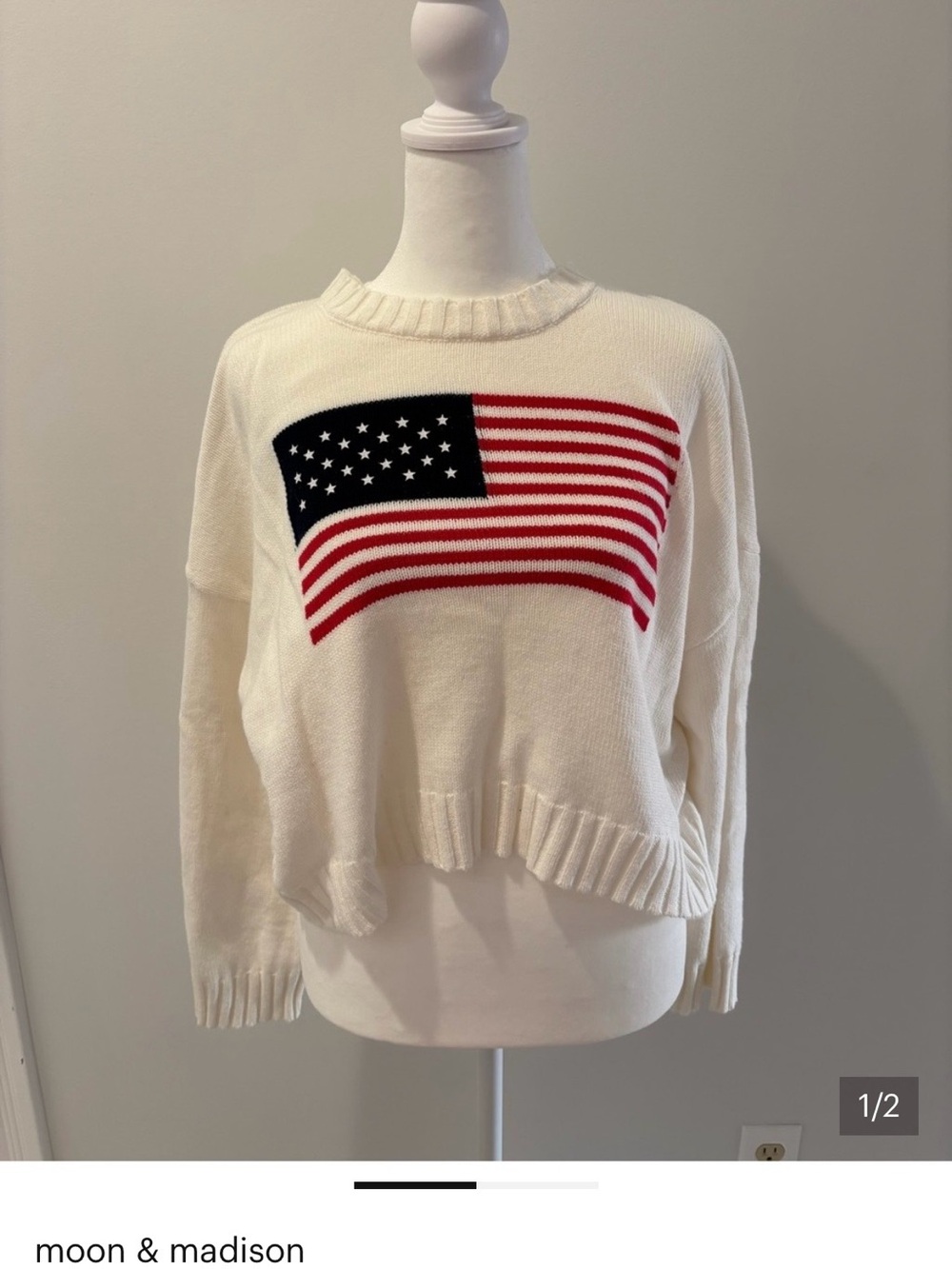 American Flag cropped sweater!